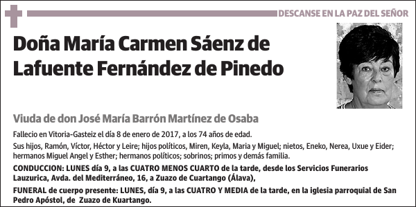 María Carmen Sáenz de Lafuente Fernández de Pinedo