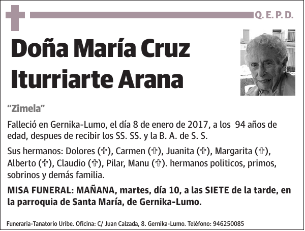 María Cruz Iturriarte Arana