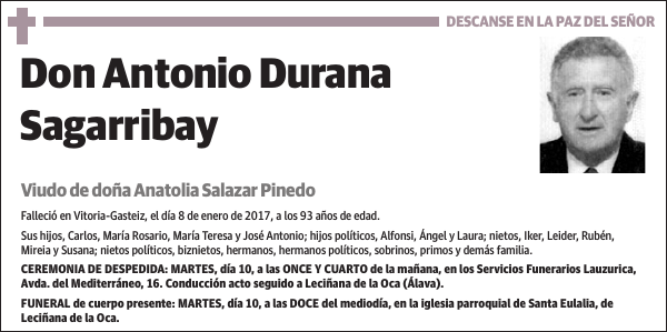 Antonio Durana Sagarribay