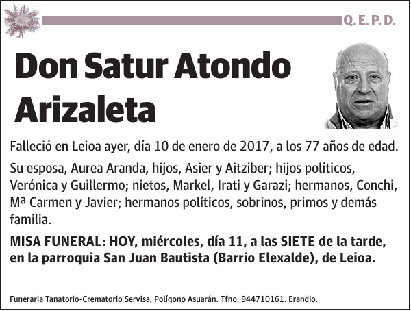 Satur Atondo Arizaleta