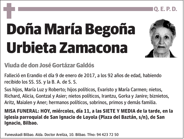 María Begoña Urbieta Zamacona