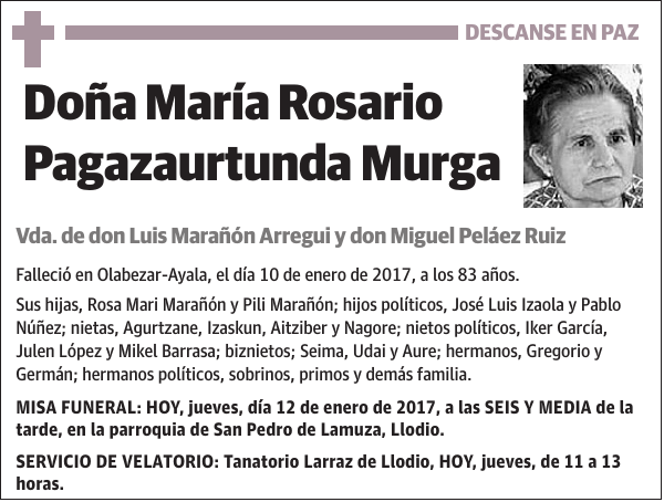 María Rosario Pagazaurtunda Murga