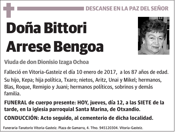 Bittori Arrese Bengoa