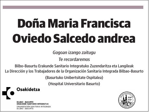 Maria Francisca Oviedo Salcedo