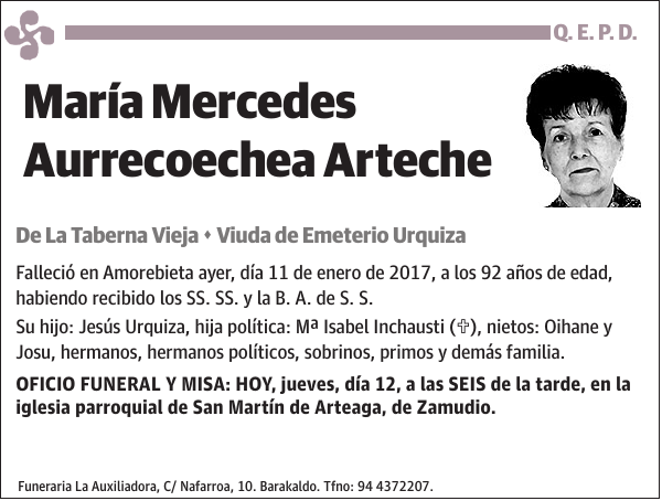 María Mercedes Aurrecoechea Arteche