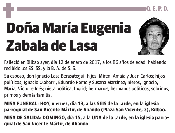 María Eugenia Zabala de Lasa