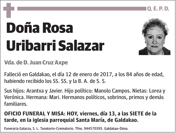 Rosa Uribarri Salazar