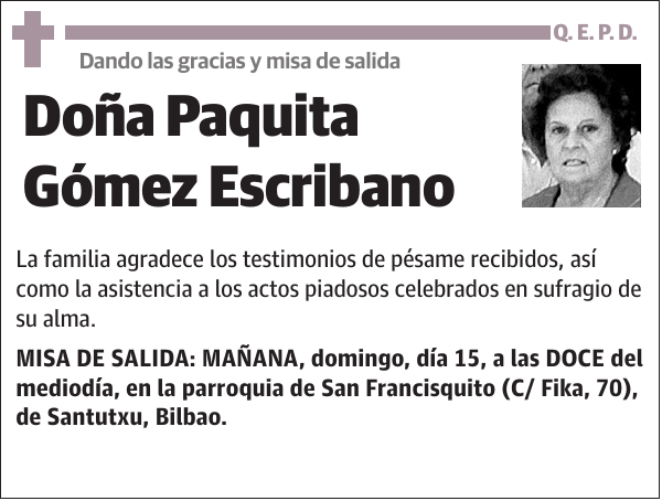 Paquita Gómez Escribano