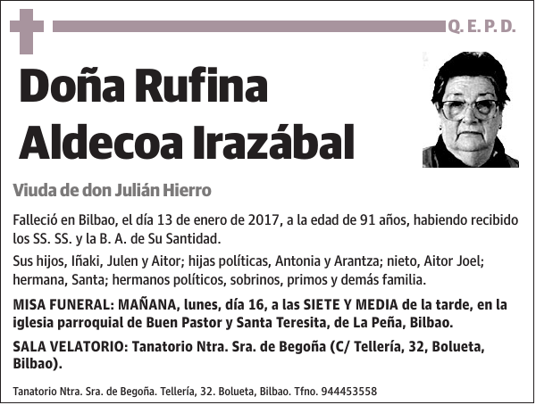 Rufina Aldecoa Irazábal