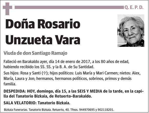 Rosario Unzueta Vara