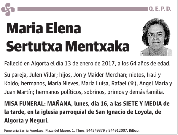 Maria Elena Sertutxa Mentxaka