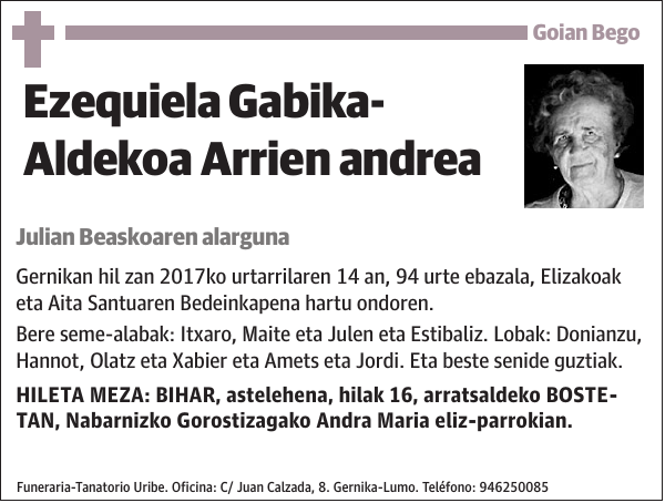 Ezequiela Gabika-Aldekoa Arrien