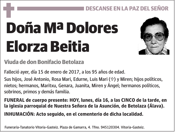 Mª Dolores Elorza Beitia