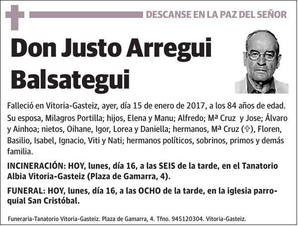 Justo Arregui Balsategui