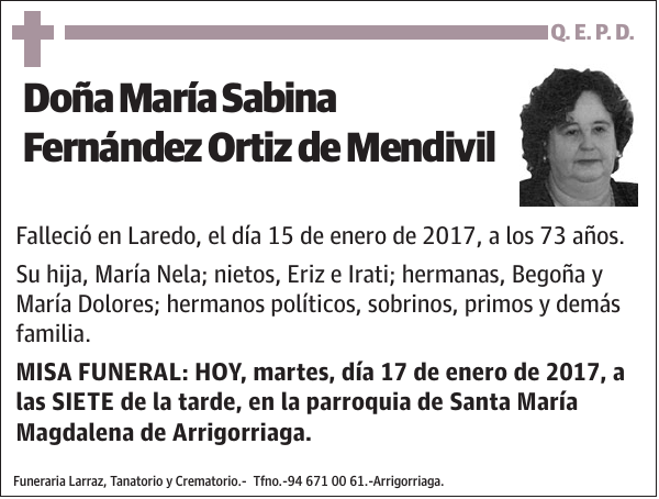 María Sabina Fernández Ortiz de Mendivil