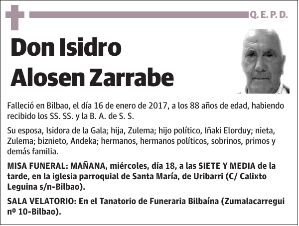 Isidro Alosen Zarrabe