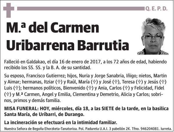 M ª del Carmen Uribarrena Barrutia