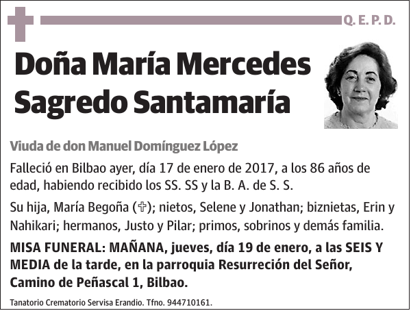 María Mercedes Sagredo Santamaría