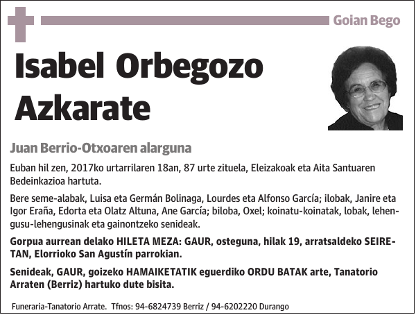 Isabel Orbegozo Azkarate