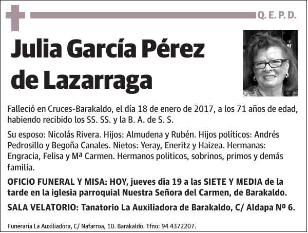 Julia García Pérez de Lazarraga