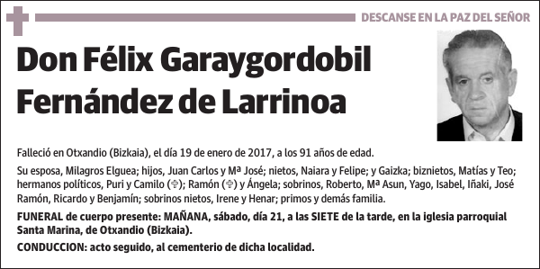 Félix Garaygordobil Fernández de Larrinoa