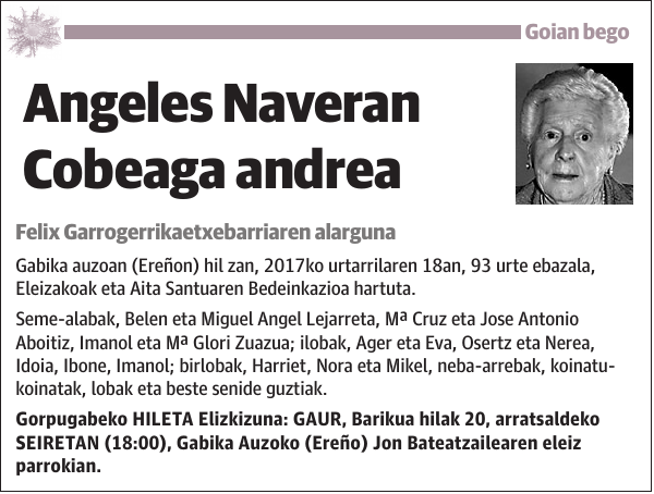 Angeles Naveran Cobeaga