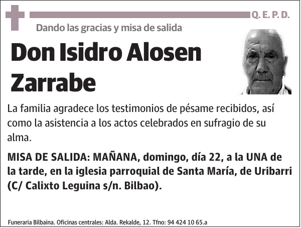 Isidro Alosen Zarrabe