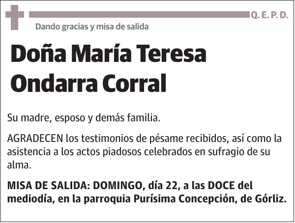 María Teresa Ondarra Corral