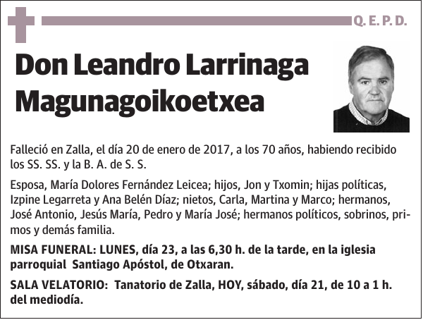 Leandro Larrinaga Magunagoikoetxea