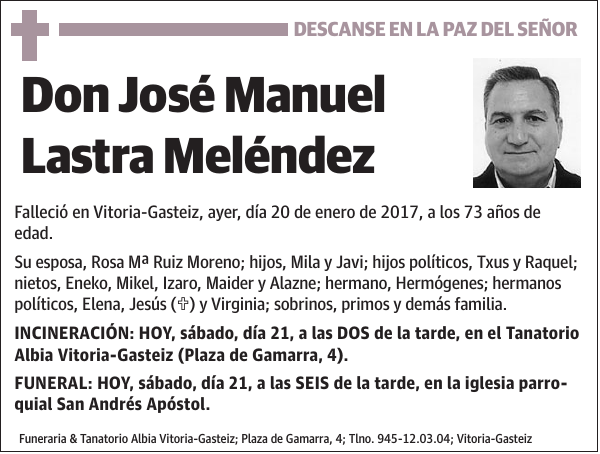 José Manuel Lastra Meléndez