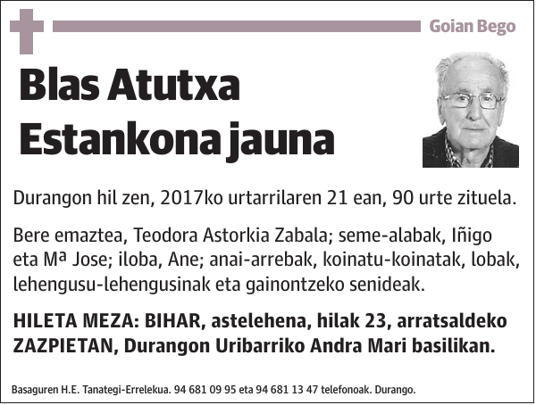 Blas Atutxa Estankona