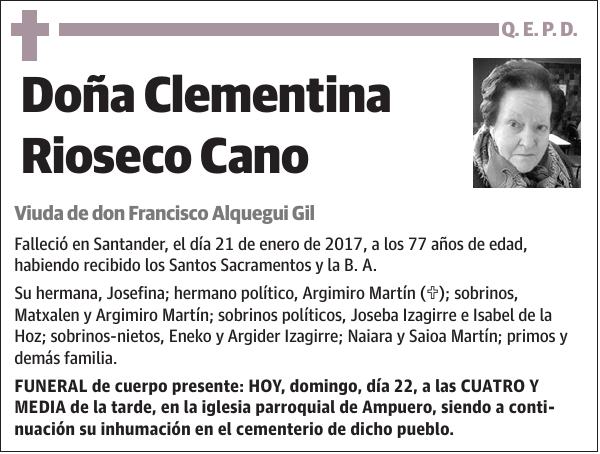 Clementina Rioseco Cano