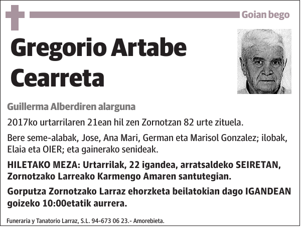 Gregorio Artabe Cearreta