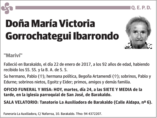 María Victoria Gorrochategui Ibarrondo