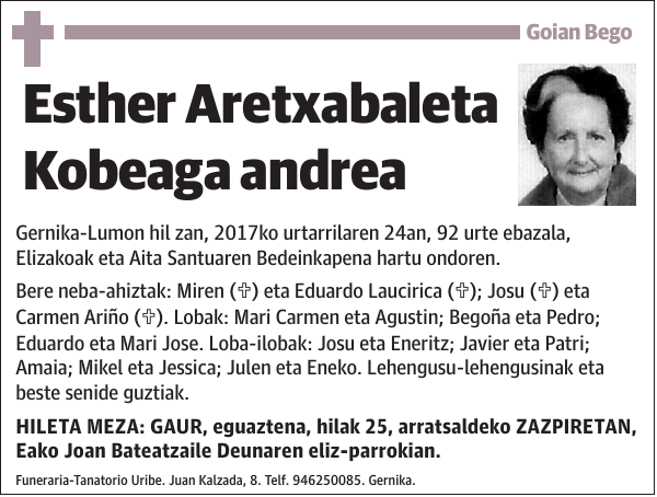 Esther Aretxabaleta Kobeaga