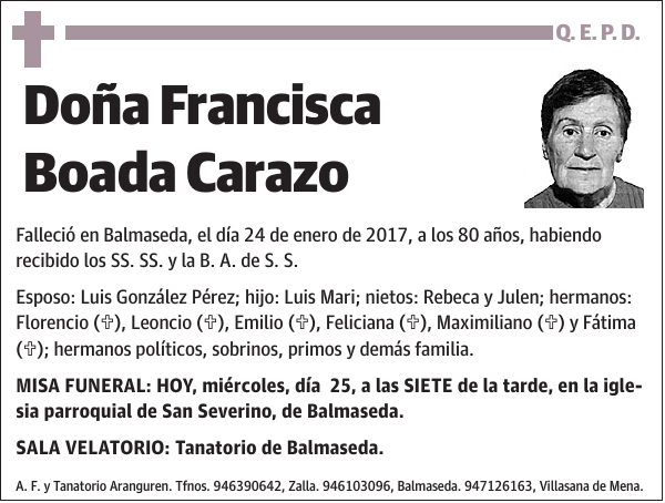 Francisca Boada Carazo