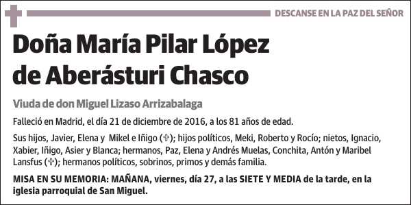 María Pilar López de Aberásturi Chasco