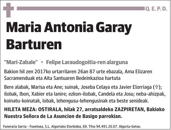 Maria Antonia Garay Barturen