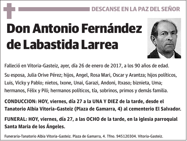 Antonio Fernández de Labastida Larrea