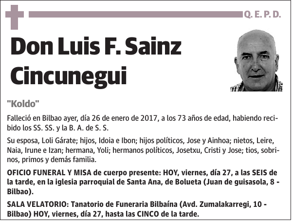 Luis F. Sainz Cincunegui