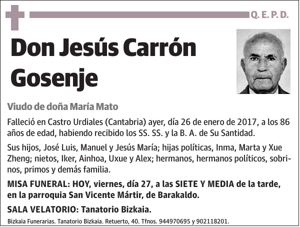 Jesús Carrón Gosenje