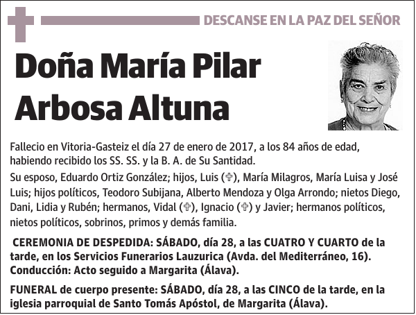 María Pilar Arbosa Altuna