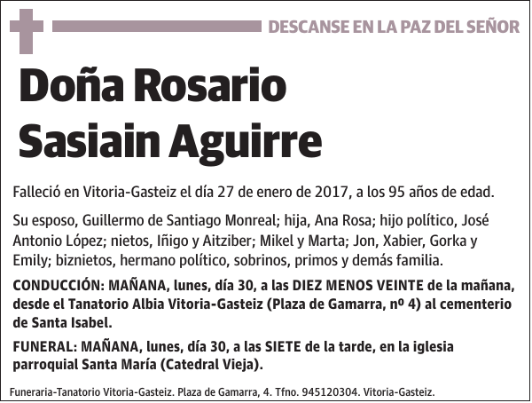 Rosario Sasiain Aguirre