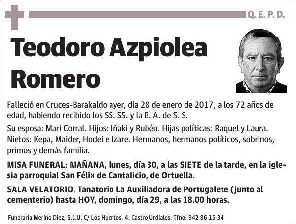 Teodoro Azpiolea Romero