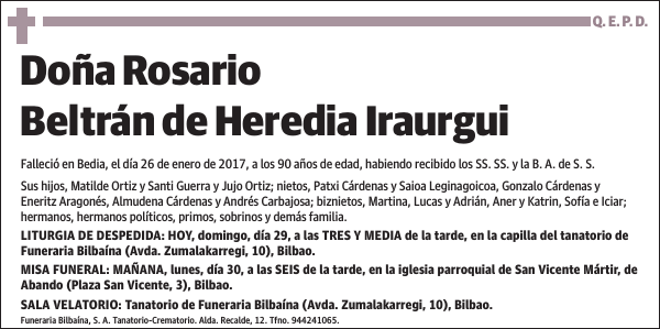 Rosario Beltrán de Heredia Iraurgui