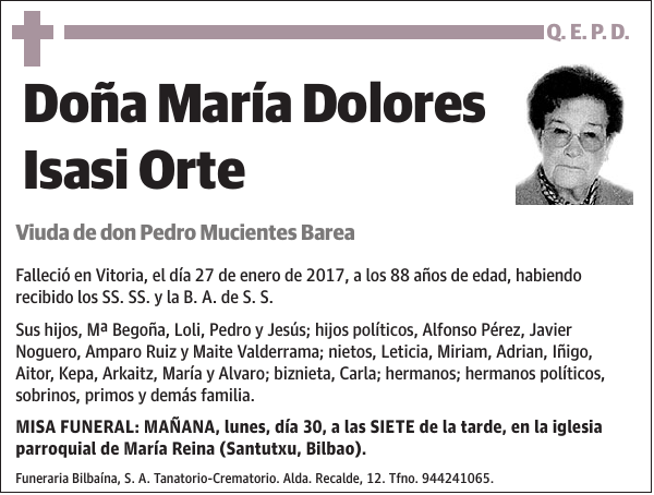 María Dolores Isasi Orte