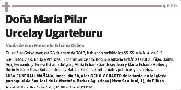 María Pilar Urcelay Ugarteburu