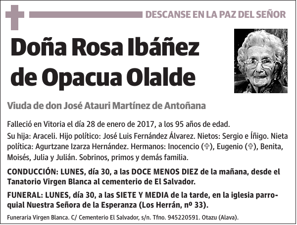 Rosa Ibáñez de Opacua Olalde