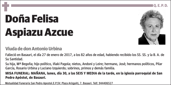 Felisa Aspiazu Azcue