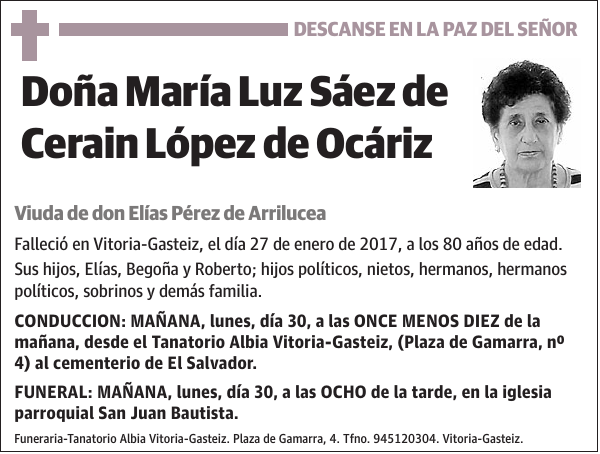 María Luz Sáez de Cerain López de Ocáriz